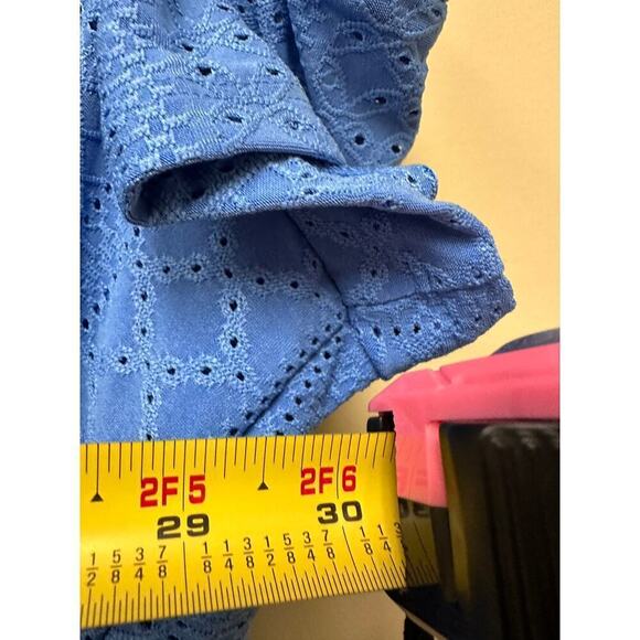 NWT Lane Bryant Regatta Blue Vacation Eyelet Swing Dress Size 26 - Picture 14 of 16